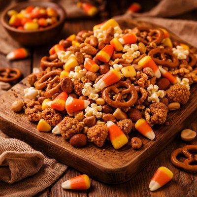 Minute Candy Corn Snack Mix: Taste Like a Snickers Bar
